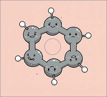 Poster showing atoms and ions